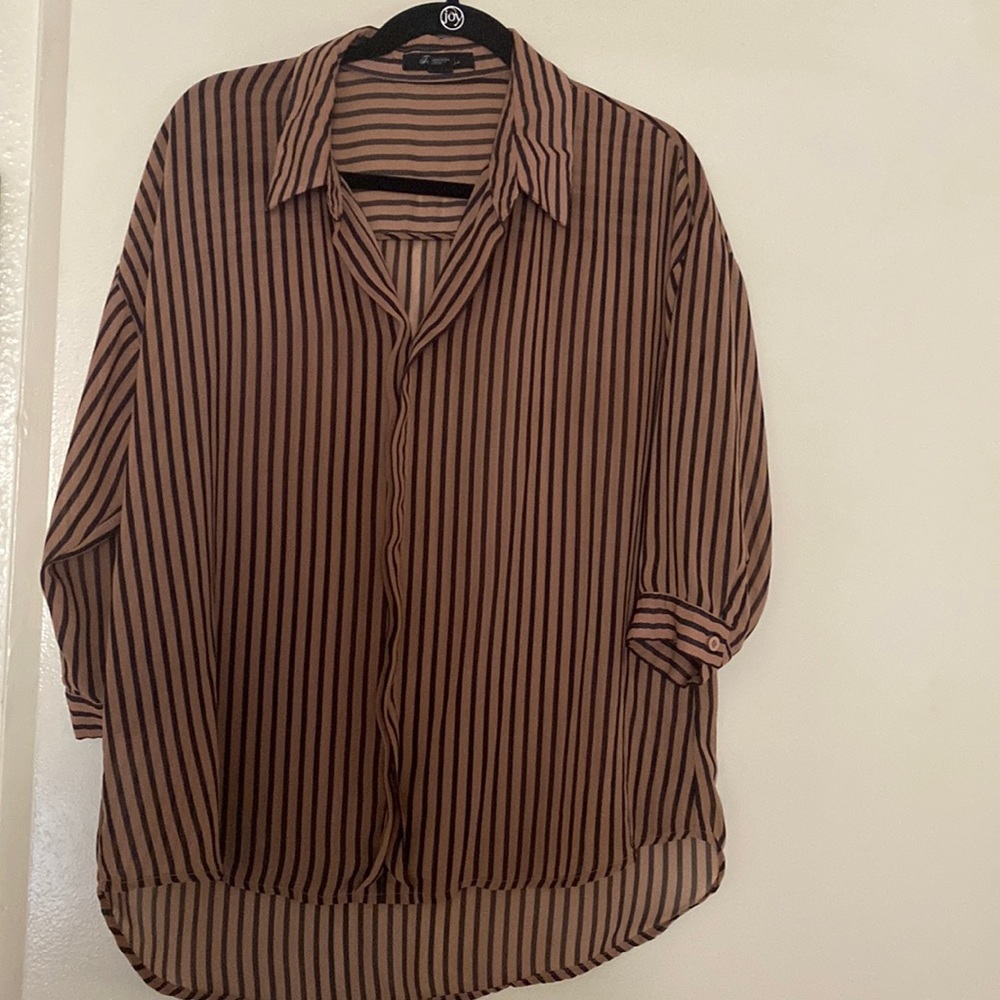 forever 21 striped blouse